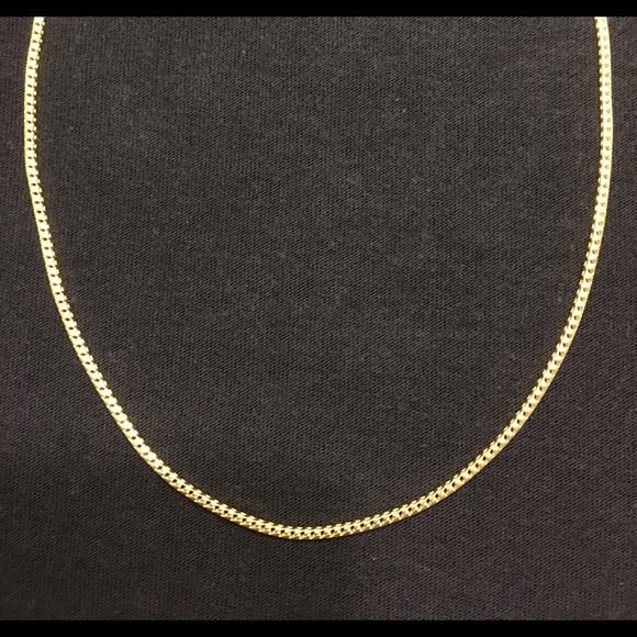 Gold Chain Vermeil Franco 22in 2mm .925 Italy - Picture 2 of 3